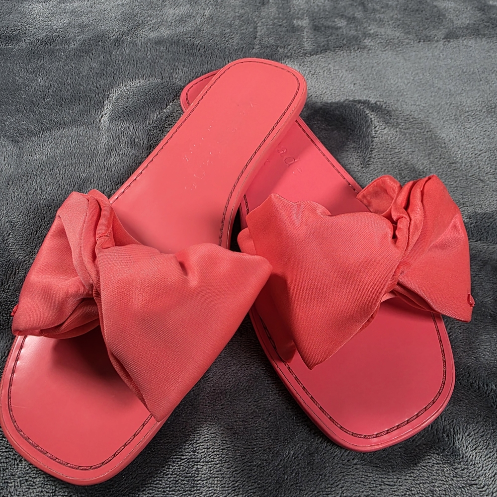 Kate Spade New York Bikini Bow Slide Sandals, Size 7.5 B Womens NWOT